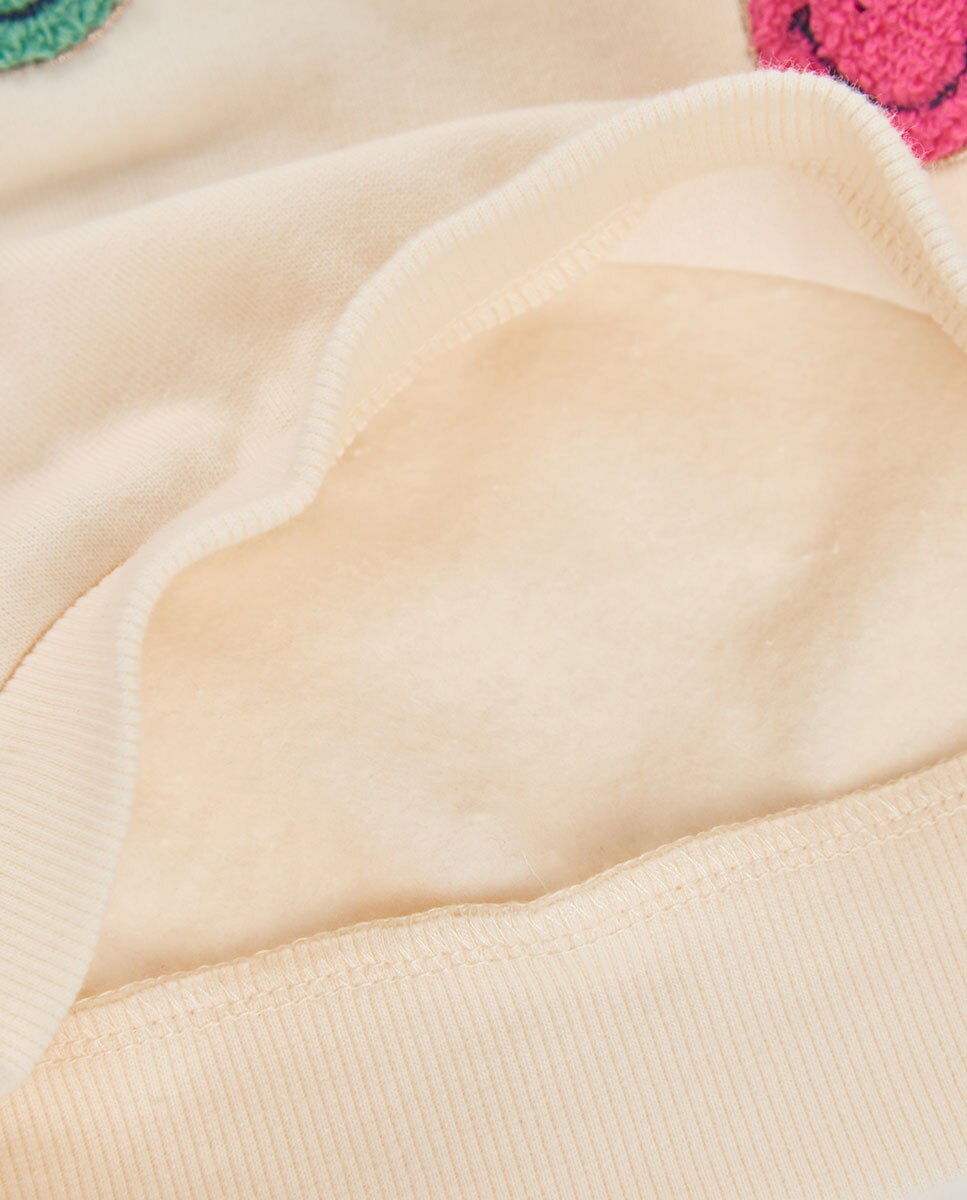 Sweatshirt de Felpa Infantil de Algodão e Manga Comprida Multicolor-4