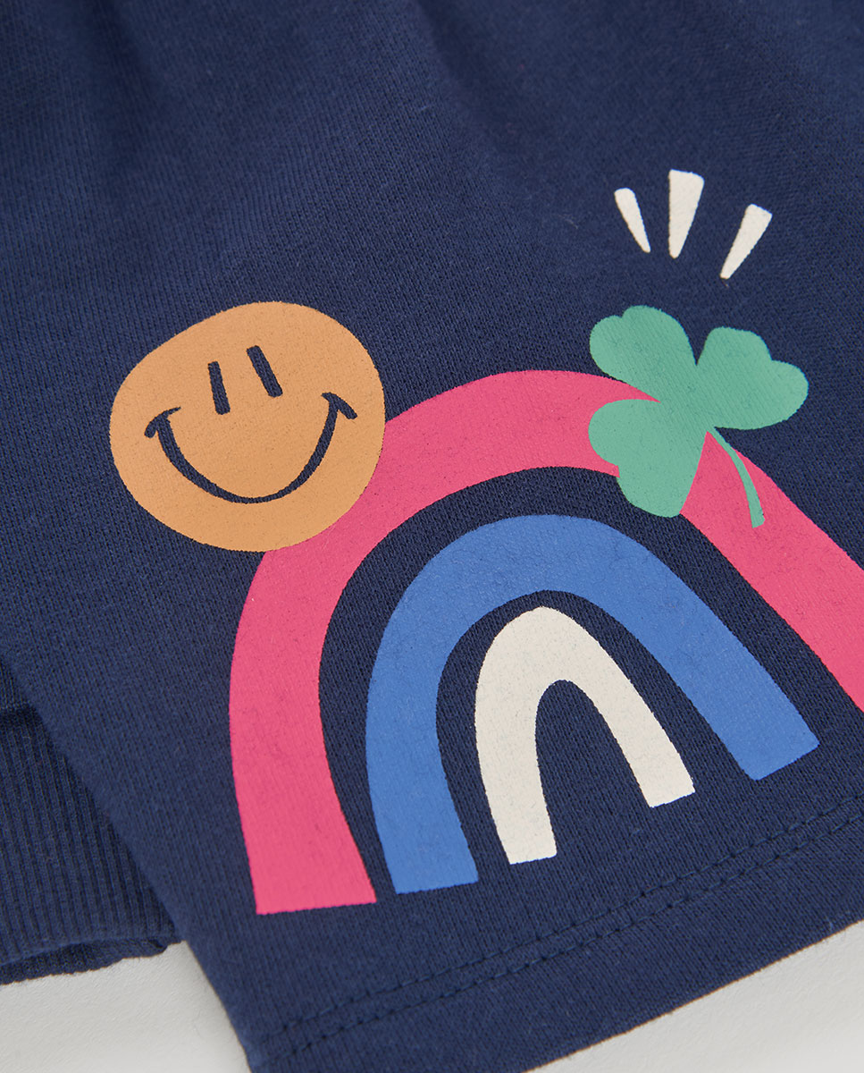 Conjunto de Sweatpants Infantil de Algodão e Manga Comprida Rosa-7