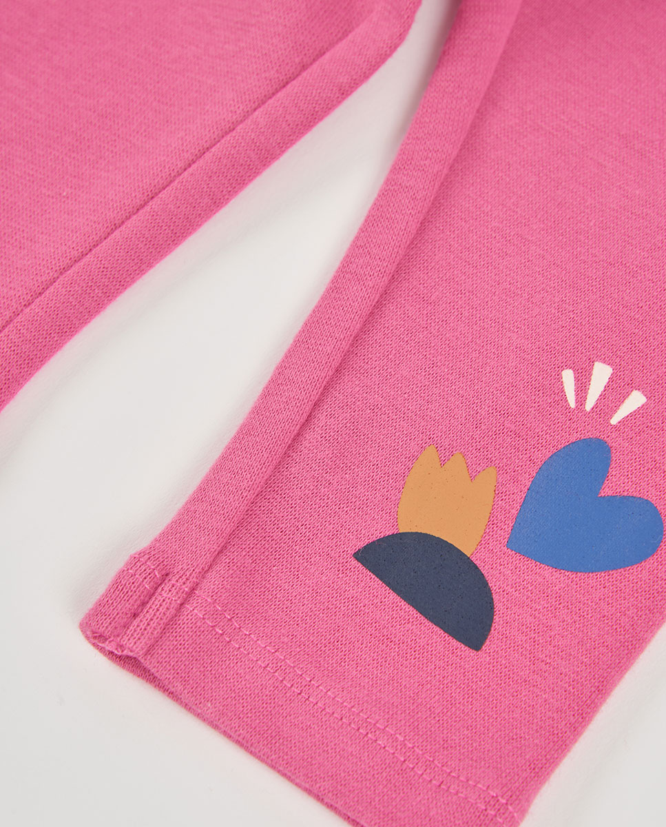 Sweatshirt de Felpa Infantil de Algodão e Manga Comprida Rosa-8