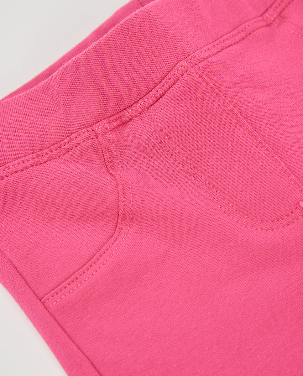 Calças de Felpa Jegging de Cintura Subida Boboli Rosa-3