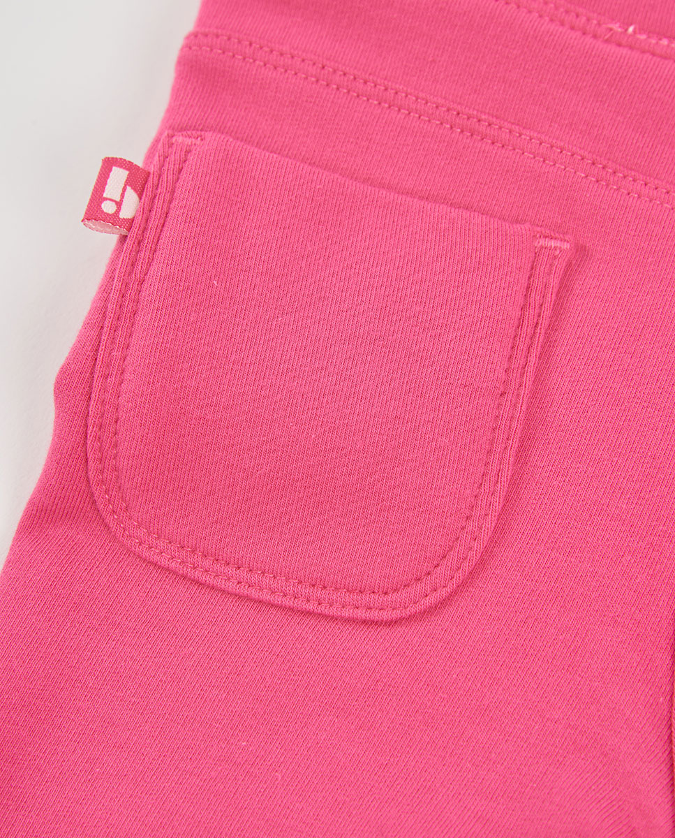 Calças de Felpa Jegging de Cintura Subida Boboli Rosa-4