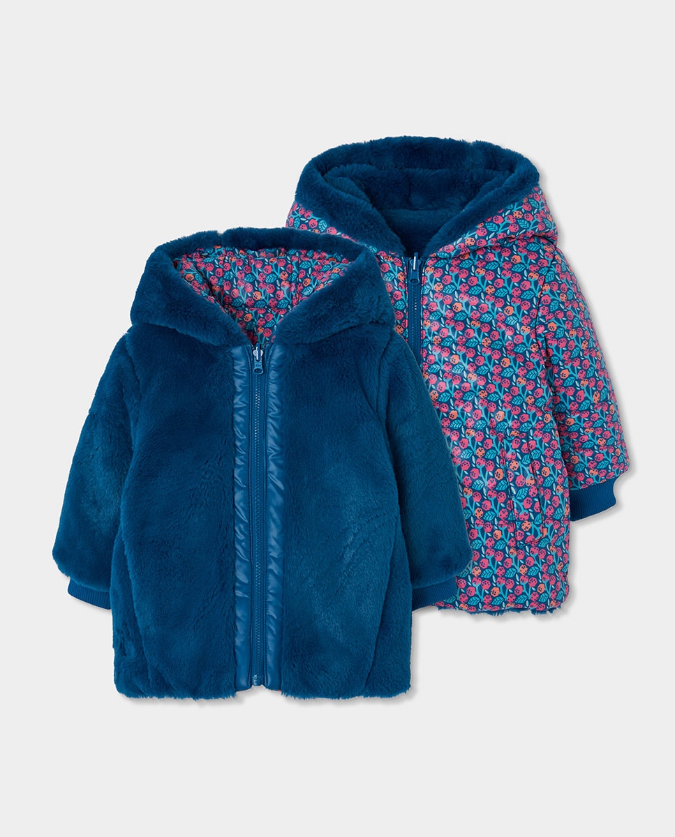 Imagem 0 de Parka Reversível Infantil com Capuz e Bolsos