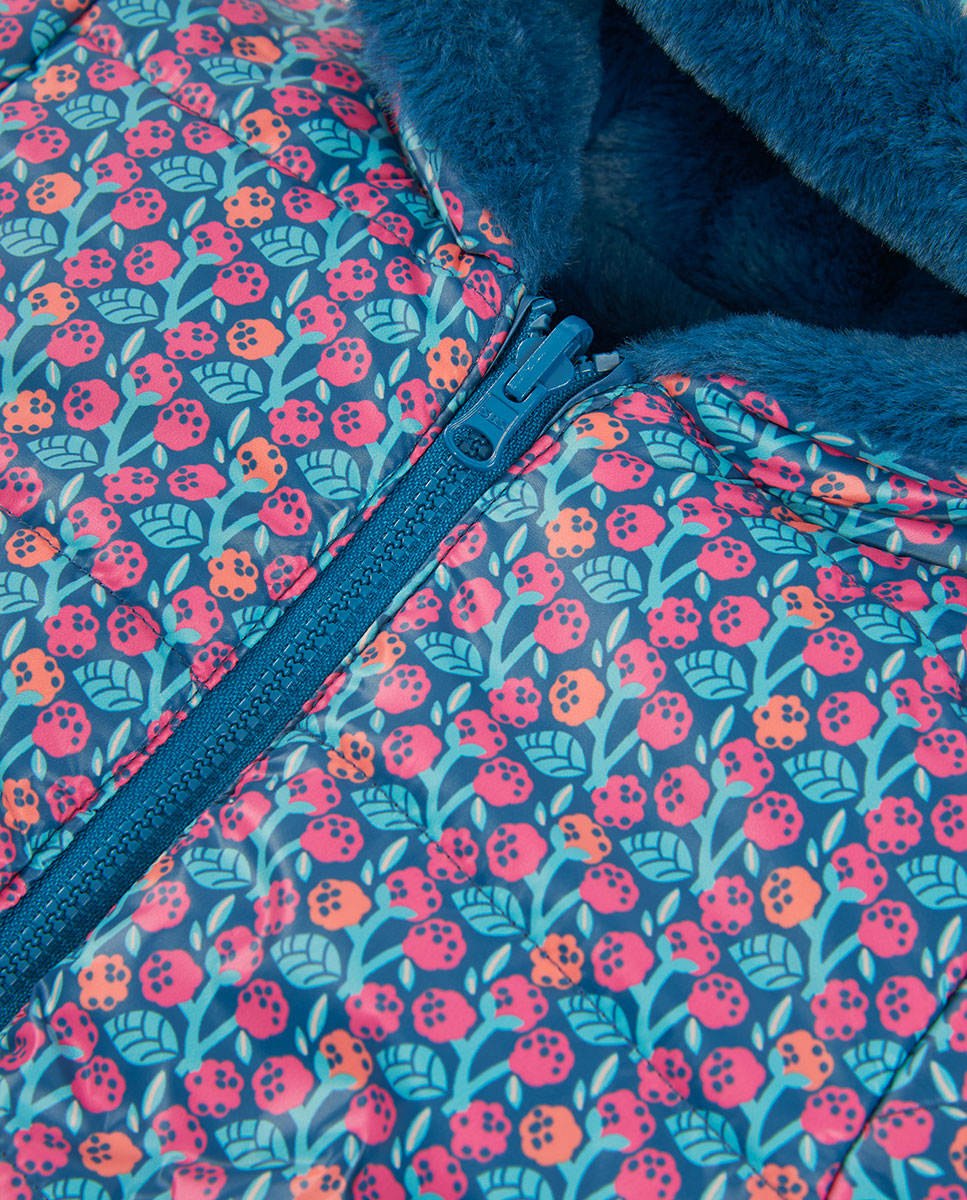 Vestido de Felpa Infantil de Manga Comprida com Gola Redonda Multicolor-7