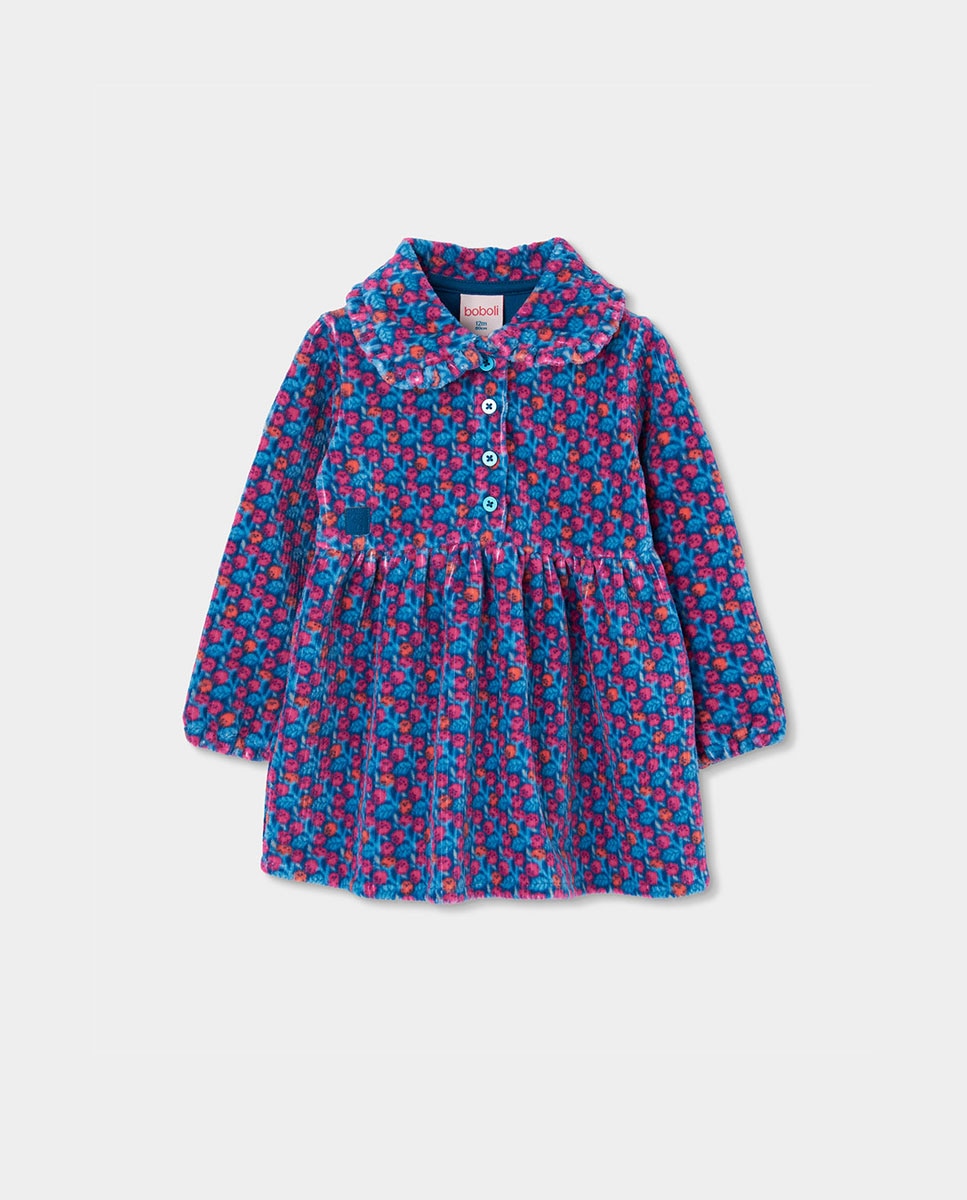 Imagem 0 de Vestido Infantil de Manga Comprida com Gola Tipo Camisa