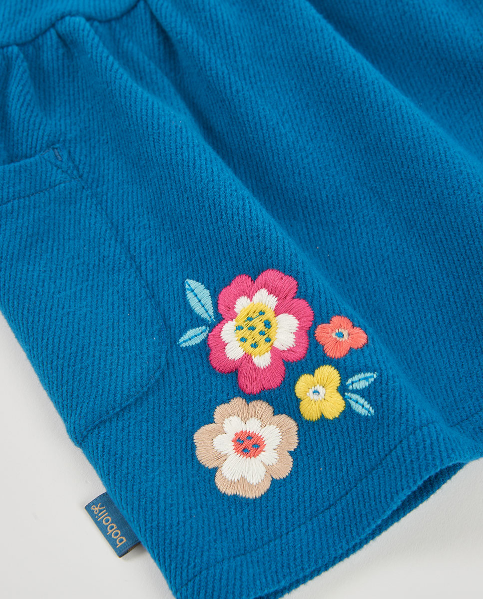Vestido Infantil de Manga Comprida com Gola Redonda Multicolor-4