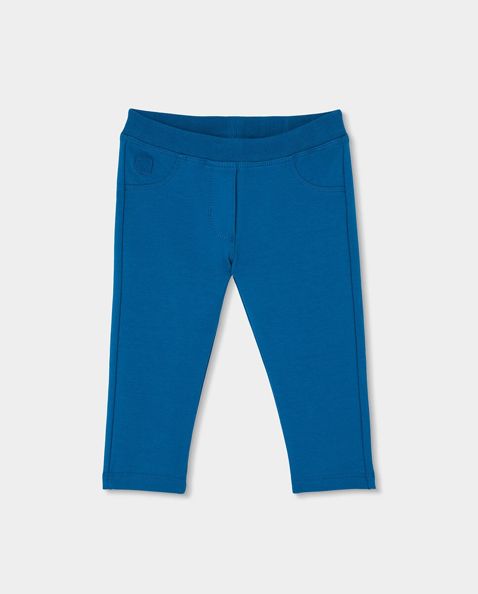 Conjunto de Sweatpants Infantil de Algodão de Manga Comprida Azul-marinho-4