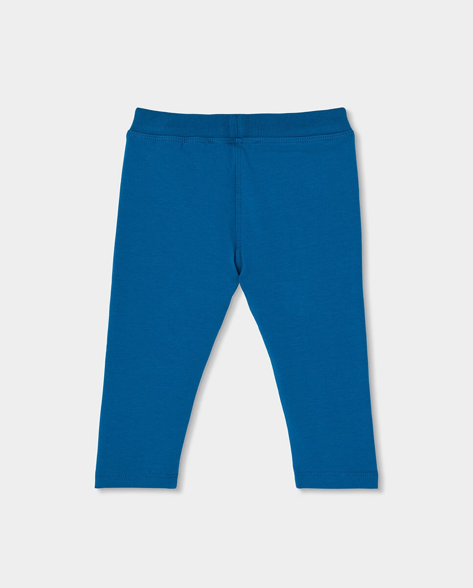 Conjunto de Sweatpants Infantil de Algodão de Manga Comprida Azul-marinho-6