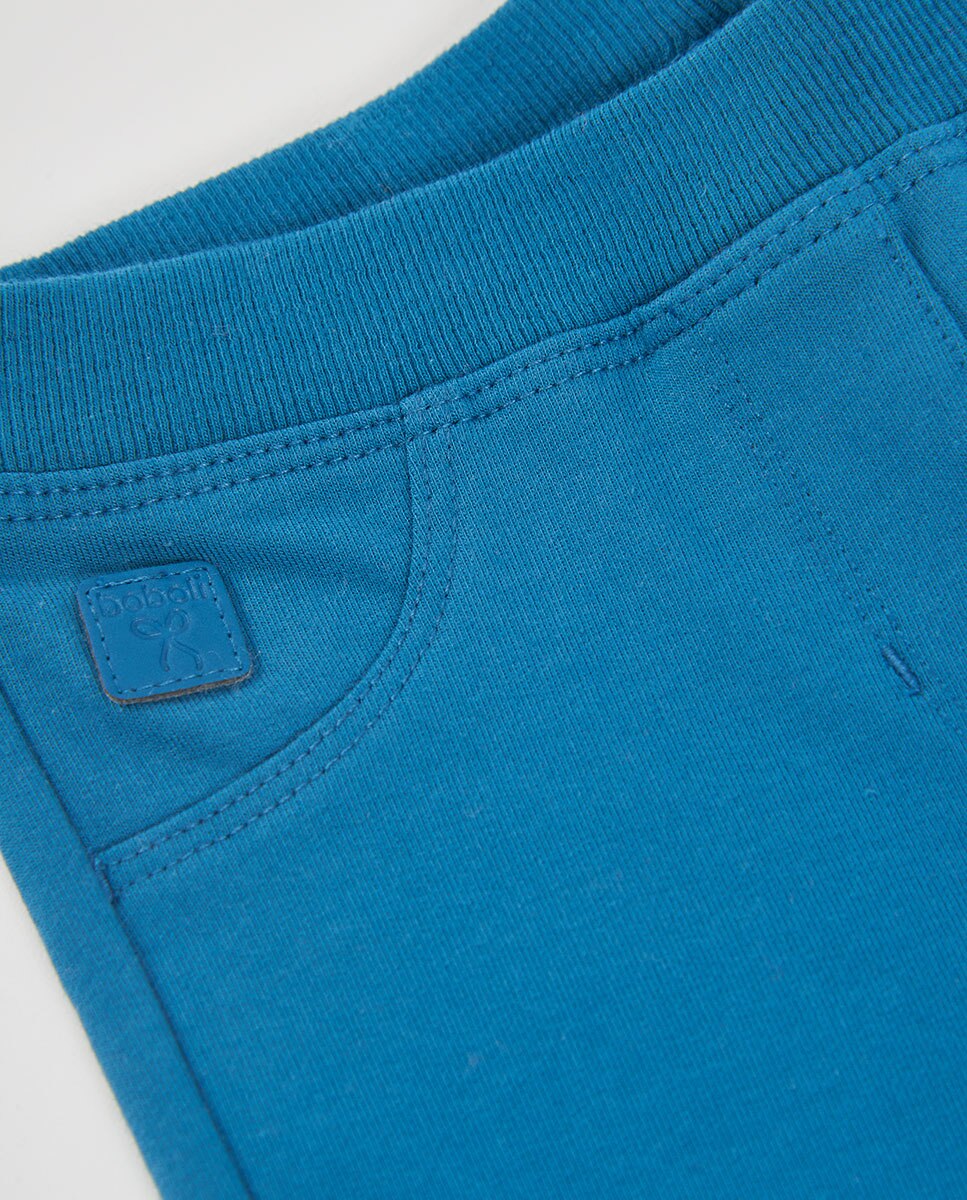 Conjunto de Sweatpants Infantil de Algodão de Manga Comprida Azul-marinho-8
