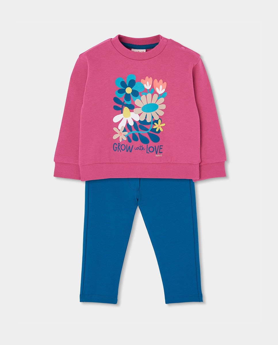 Imagem 0 de T-shirt Infantil de Algodão de Manga Comprida com Gola Redonda