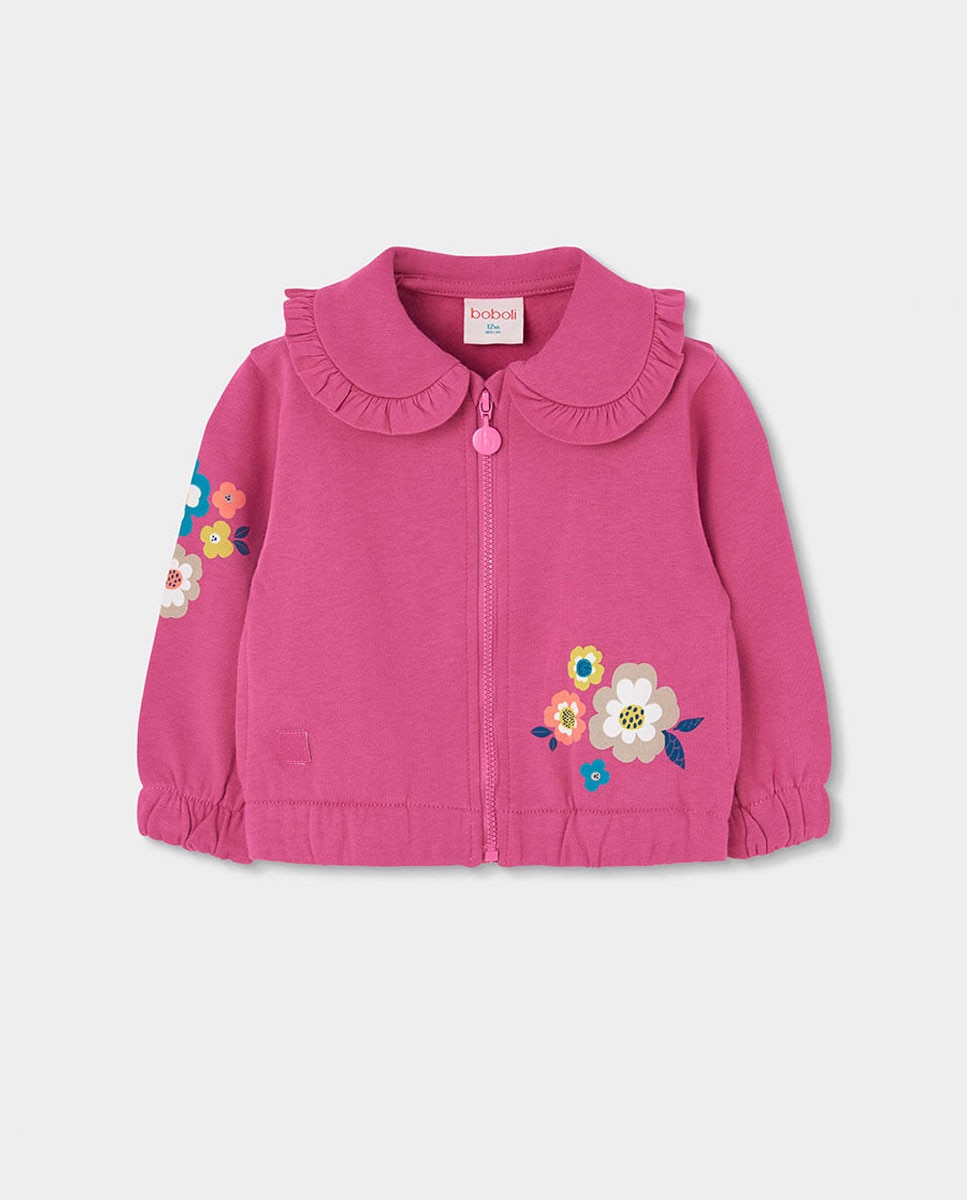 Imagem 0 de Casaco de Felpa Infantil de Algodão com Fecho Zip