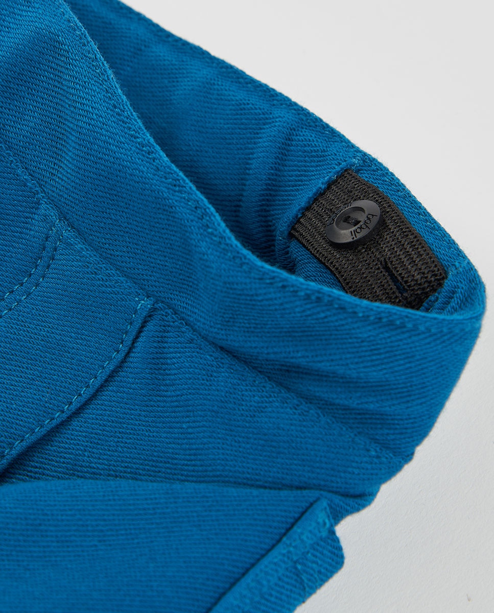 Calças À Boca de Sino de Cintura Subida Infantil Boboli Azul-marinho-4