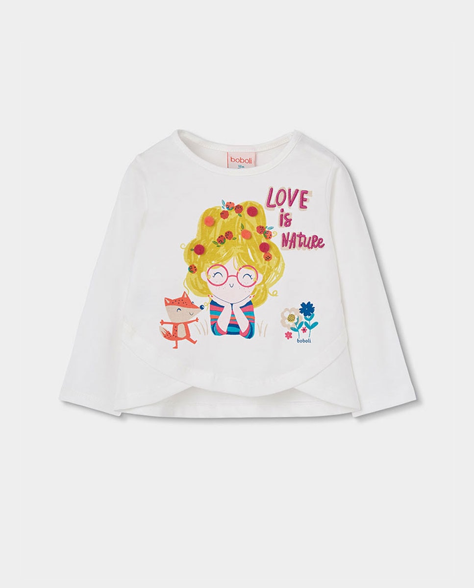 Imagem 0 de T-shirt Infantil de Algodão e Manga Comprida
