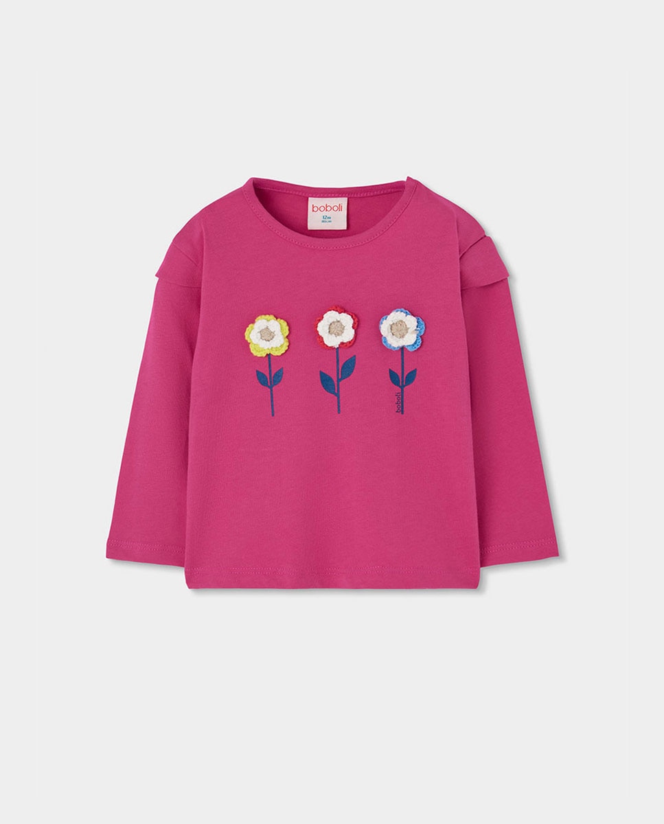 Imagem 0 de T-shirt Infantil de Algodão e Manga Comprida