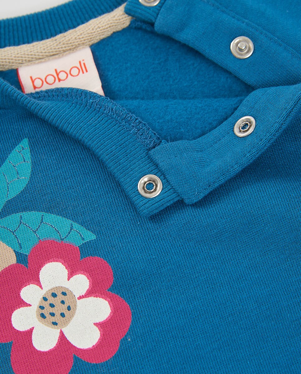 Sweatshirt de Felpa Infantil de Algodão e Manga Comprida Multicolor-3