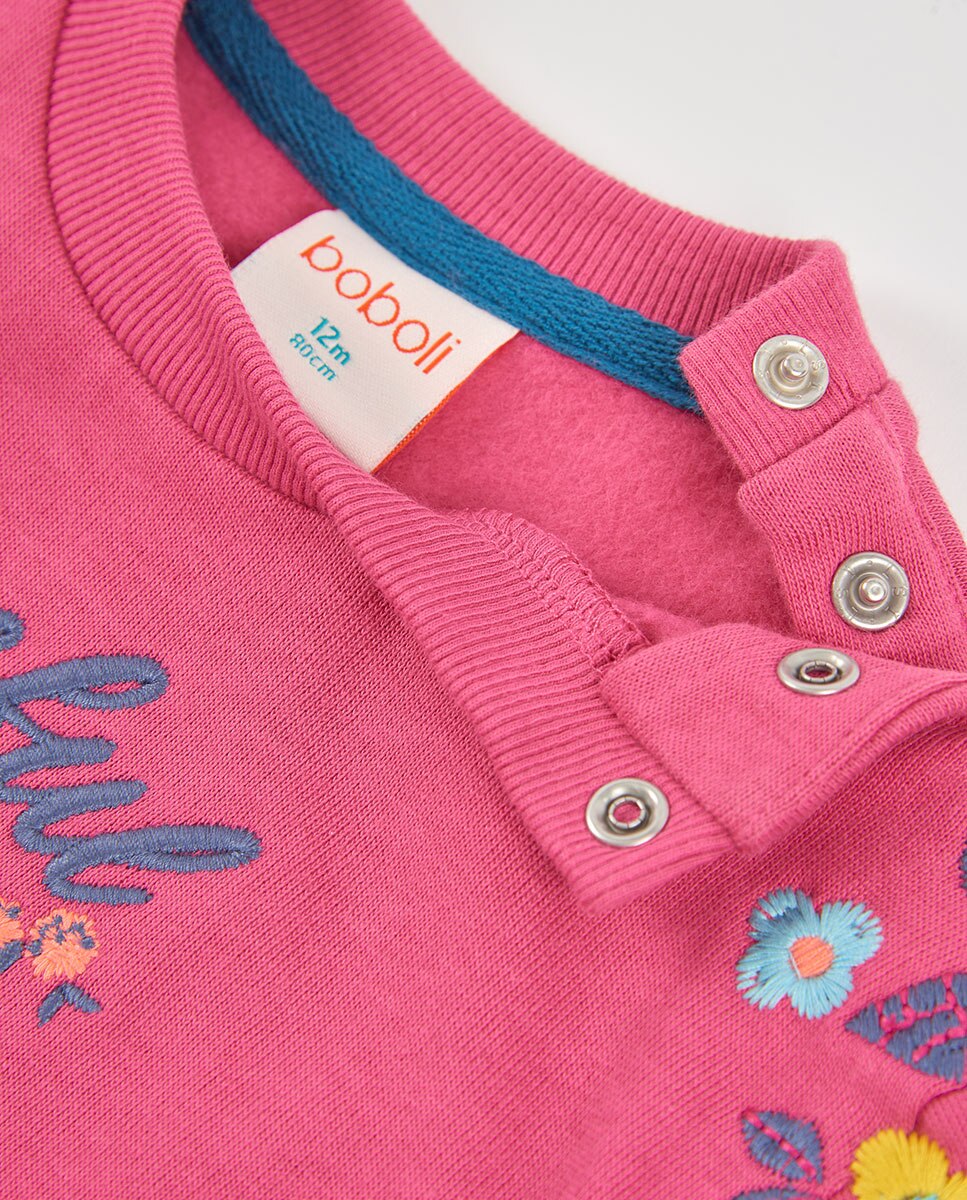Sweatshirt de Felpa Infantil de Algodão e Manga Comprida Multicolor-3
