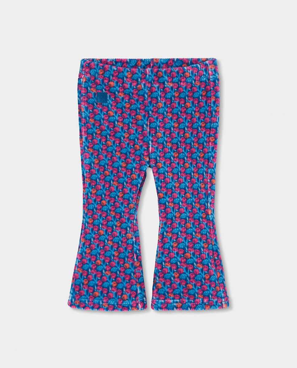 Imagem 0 de Casaco Infantil com Estampado de Flores e Gola Semicisne