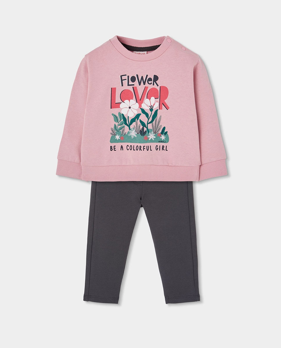 Imagem 0 de T-shirt Infantil de Manga Comprida com Gola Redonda