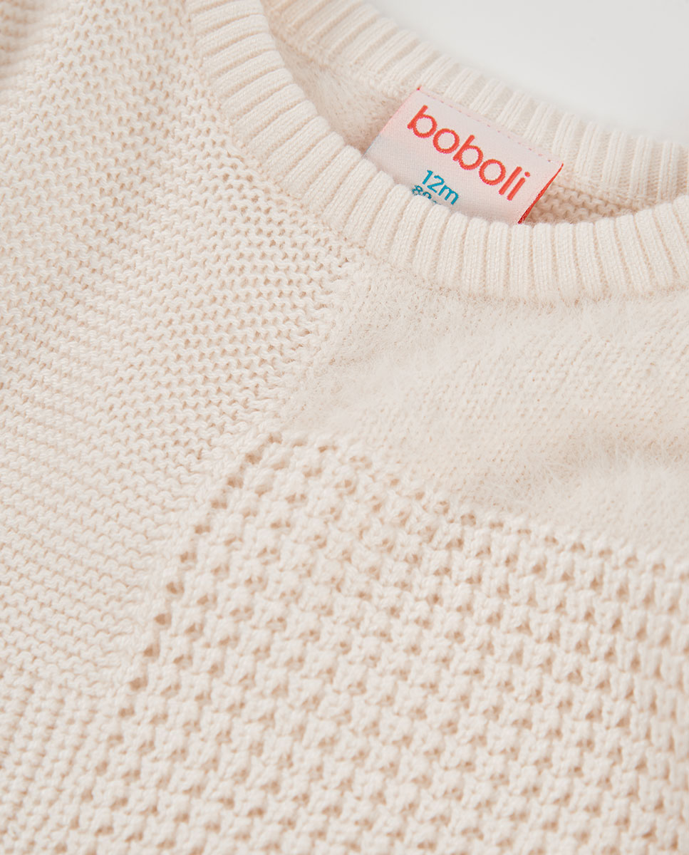 Calças Jeans Amplas com Cintura Subida Infantil Branco-4