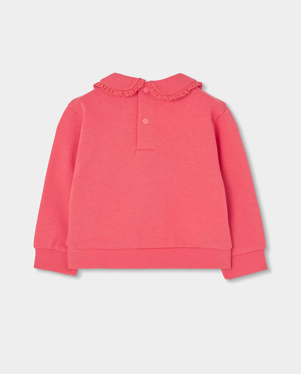Calças Jeans Amplas com Cintura Subida Infantil Rosa / Branco-2