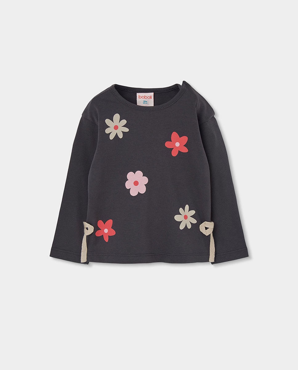 Imagem 0 de Leggings Infantil com Estampado de Flores e Cintura Subida