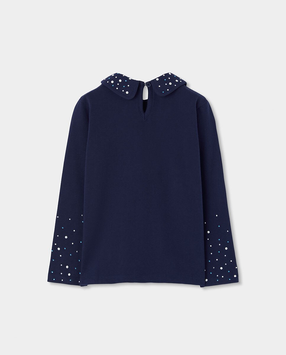 Calças Infantil com Estampado Às Riscas e Cintura Subida Branco-2