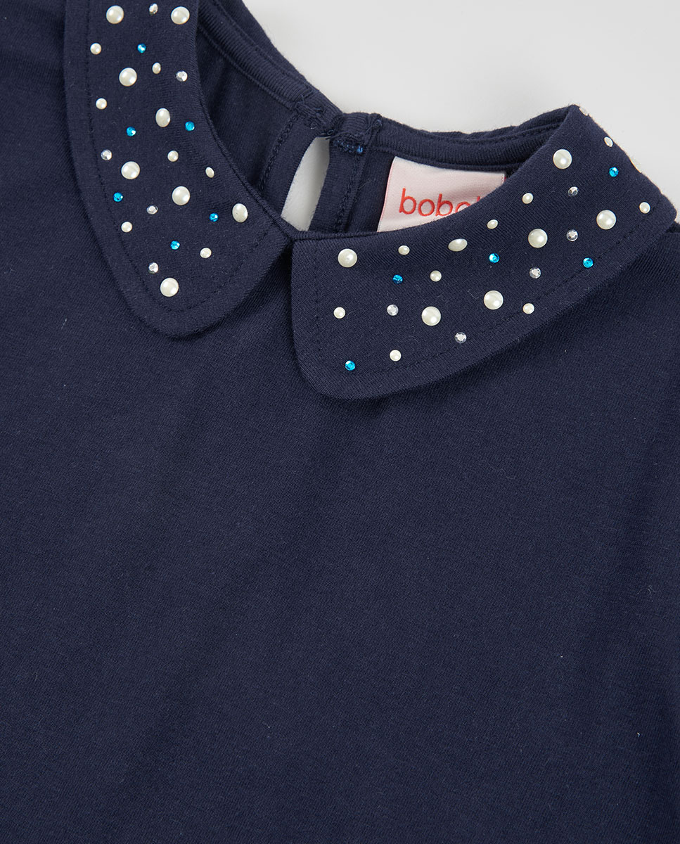 Calças Infantil com Estampado Às Riscas e Cintura Subida Branco-3