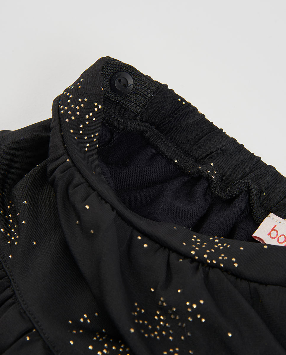 Saia Curta Infantil com Estampado Ouro-3