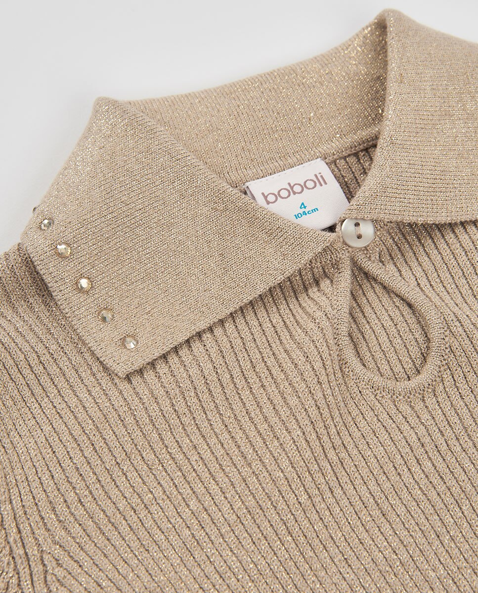Saia de Tule Infantil com Lantejoulas Branco-3
