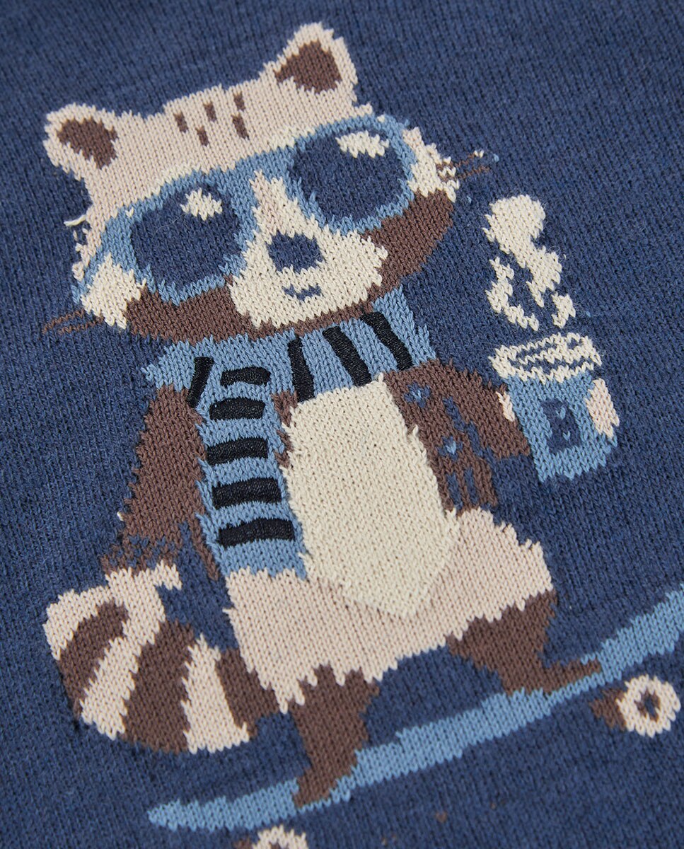 Camisa Infantil de Algodão de Manga Comprida com Gola Tipo Camisa Castanho-3