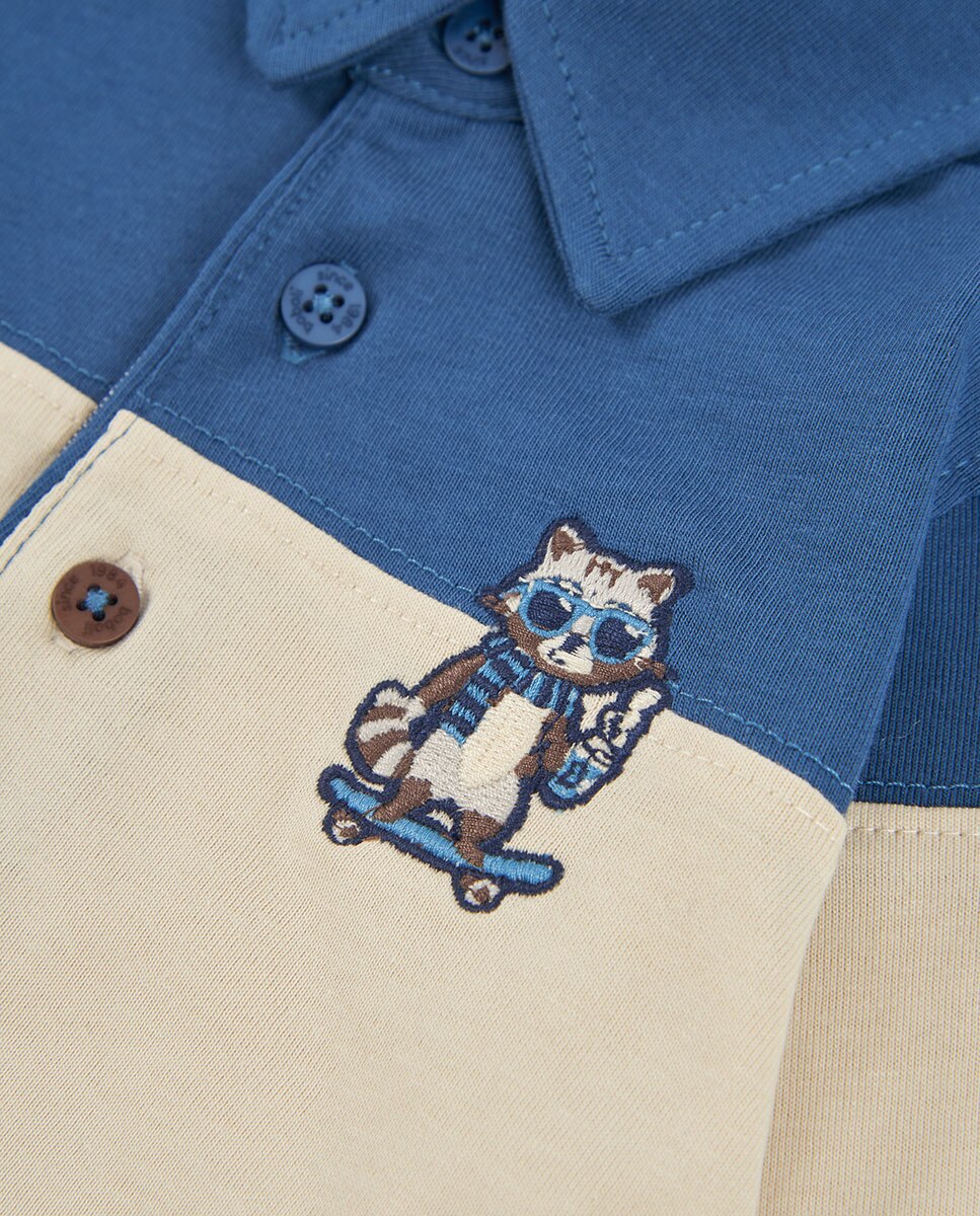 Camisola de Malha Infantil de Manga Comprida com Estampado de Animais Branco / Carvalho-3