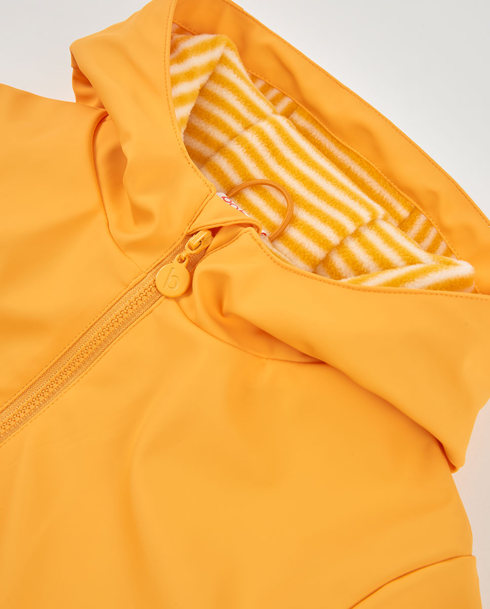 Impermeável Infantil com Capuz e Fecho Zip Boboli Amarelo-3