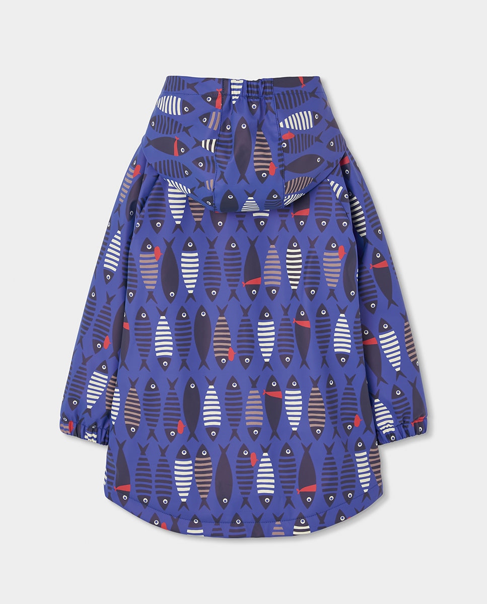 Impermeável Infantil com Capuz e Manga Comprida Boboli Multicolor-2