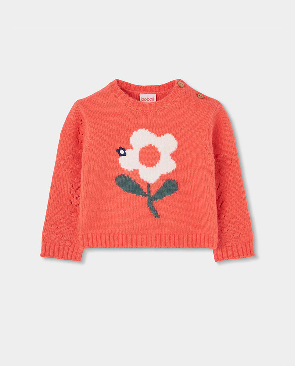 Imagem 0 de Casaco Infantil com Estampado de Flores e Capuz