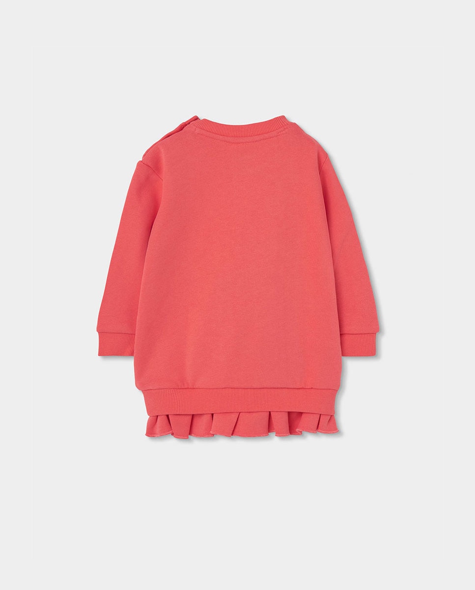 Conjunto Infantil de Algodão de Manga Comprida com Gola Redonda Cinzento/Verde-5