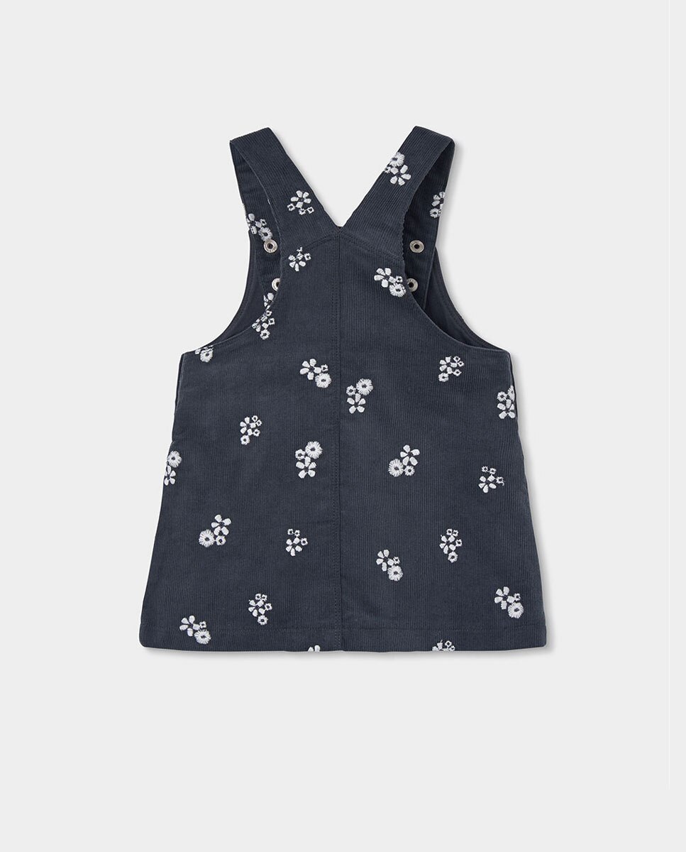 Pichi de Microbombazina de Algodão Infantil com Alças Branco / Preto-2