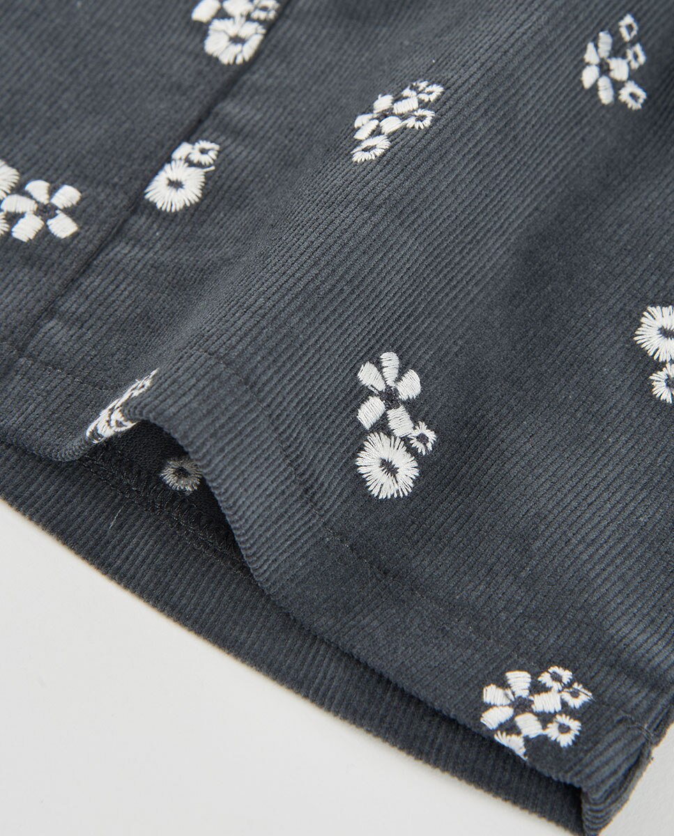 Pichi de Microbombazina de Algodão Infantil com Alças Branco / Preto-4