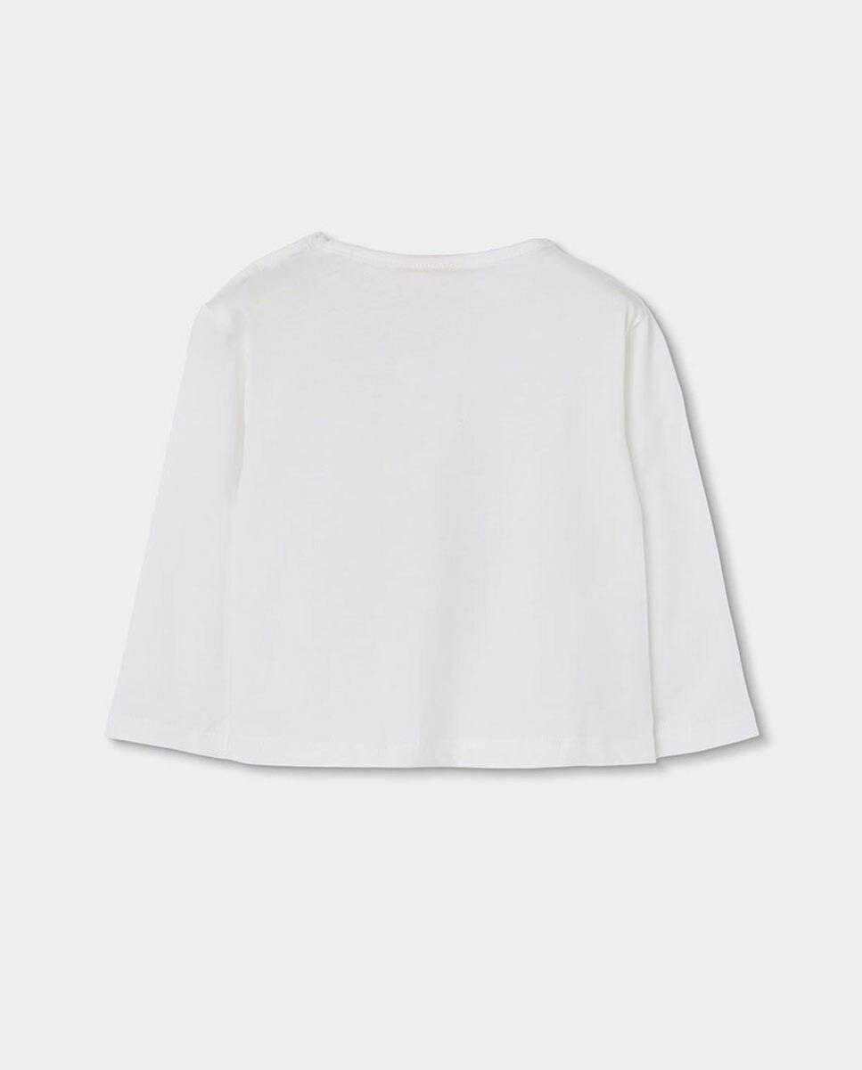 Jeans Infantil Amplos com Cintura Subida Branco / Rosa-2