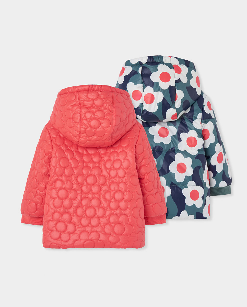 Vestido Curto de Microbombazina de Algodão Infantil com Alças Branco / Vermelho-2