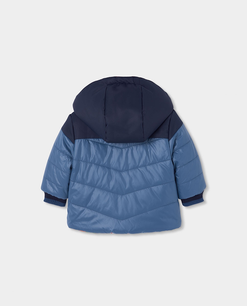 Parka Reversível Infantil com Capuz e Fecho Zip Boboli Azul / Preto-5