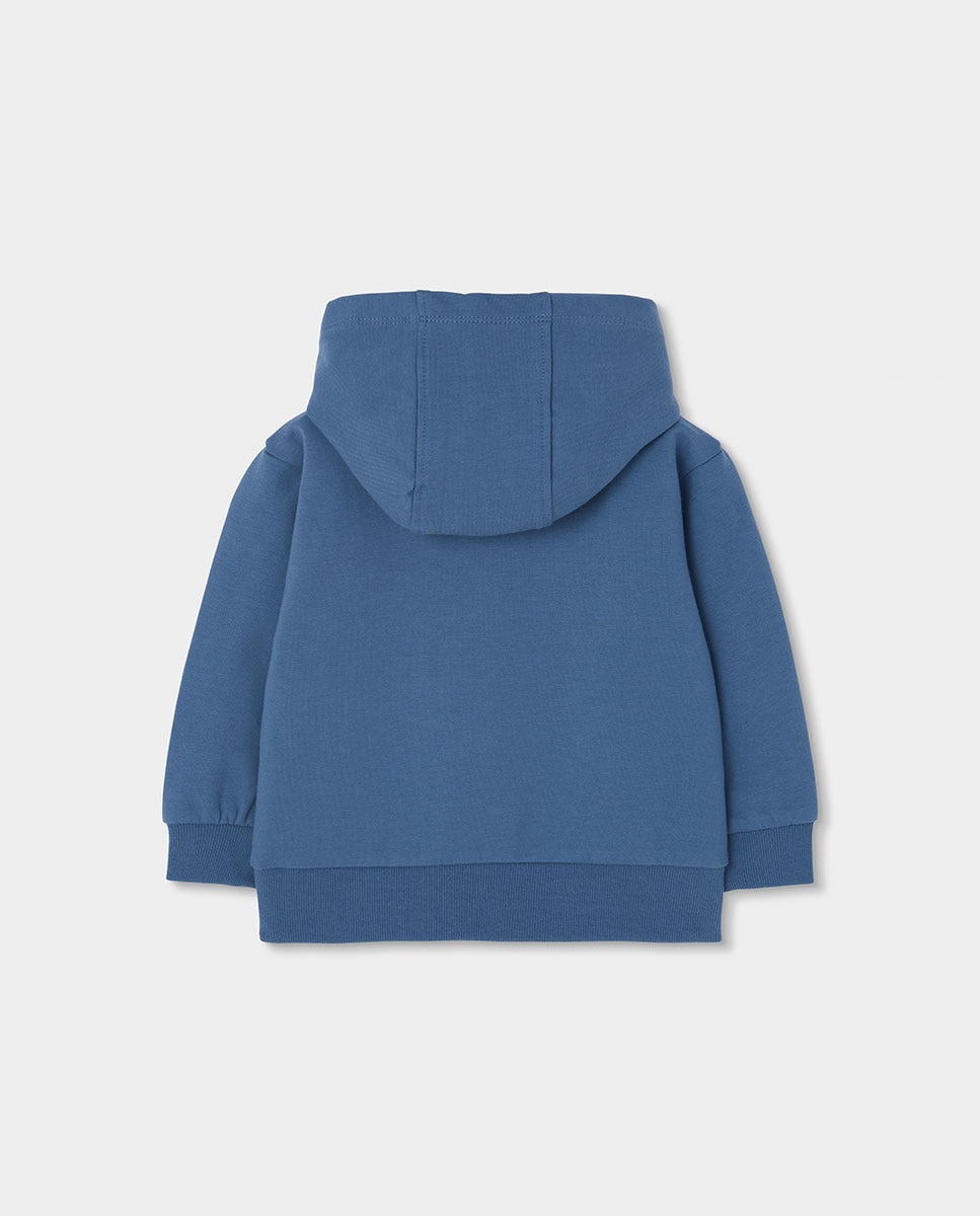 Sweatshirt de Felpa Infantil com Capuz e Manga Comprida Laranja-2