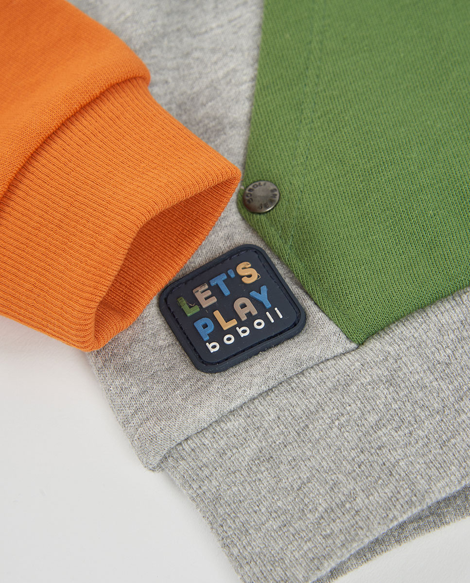 Parka Reversível Infantil com Capuz e Fecho Zip Azul-marinho / Laranja-4