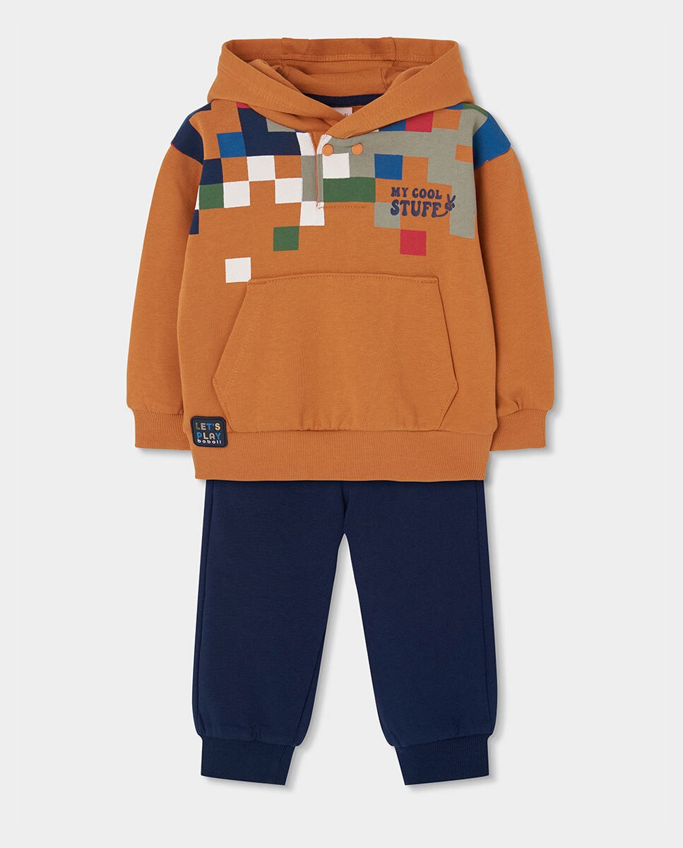 Imagem 0 de Sweatshirt de Felpa Infantil de Algodão com Capuz e Manga Comprida