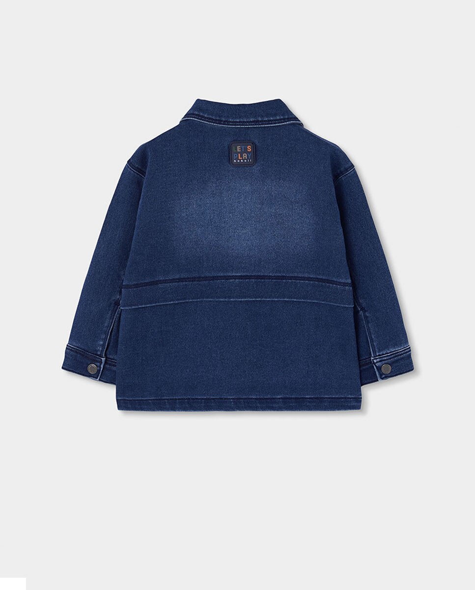 Sobrecamisa Denim Infantil de Manga Comprida com Gola Tipo Camisa Boboli Multicolor-2
