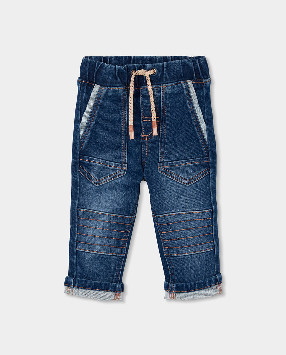 Imagem 0 de Jeans Infantil com Corte a Direito e Cintura Subida