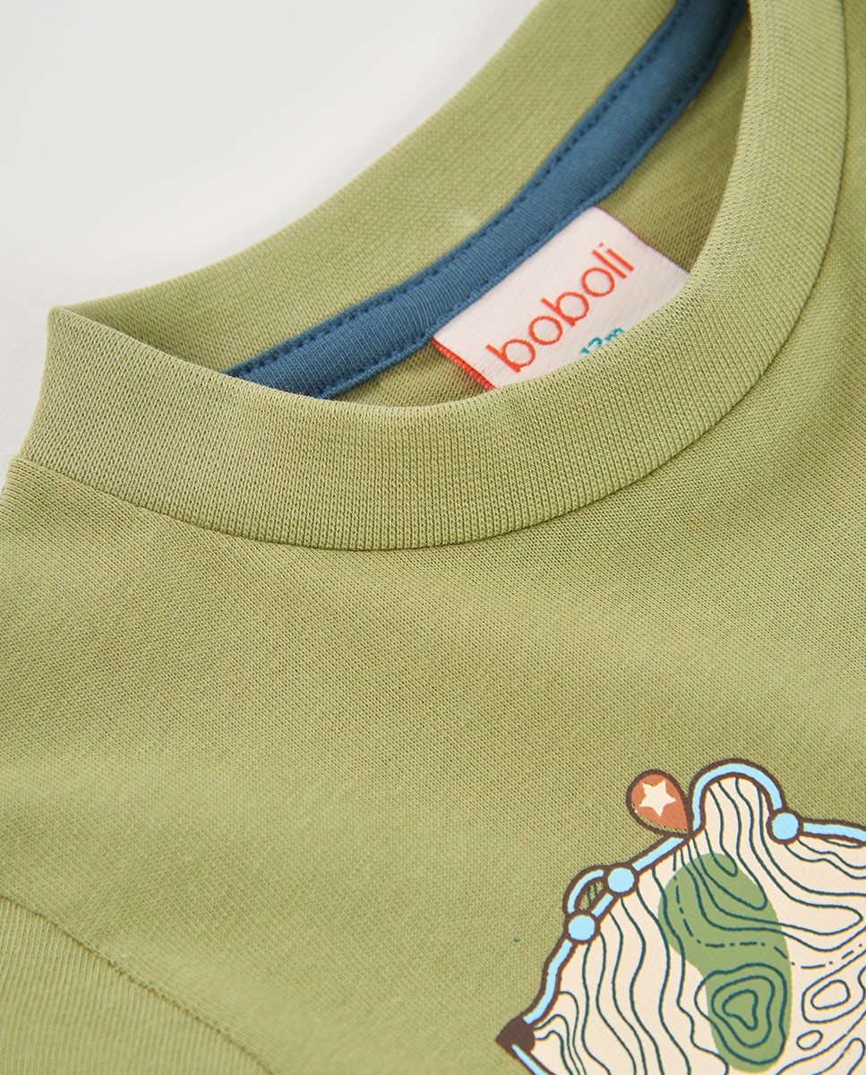 Sweatshirt de Felpa Infantil de Algodão com Capuz e Manga Comprida Multicolor-3