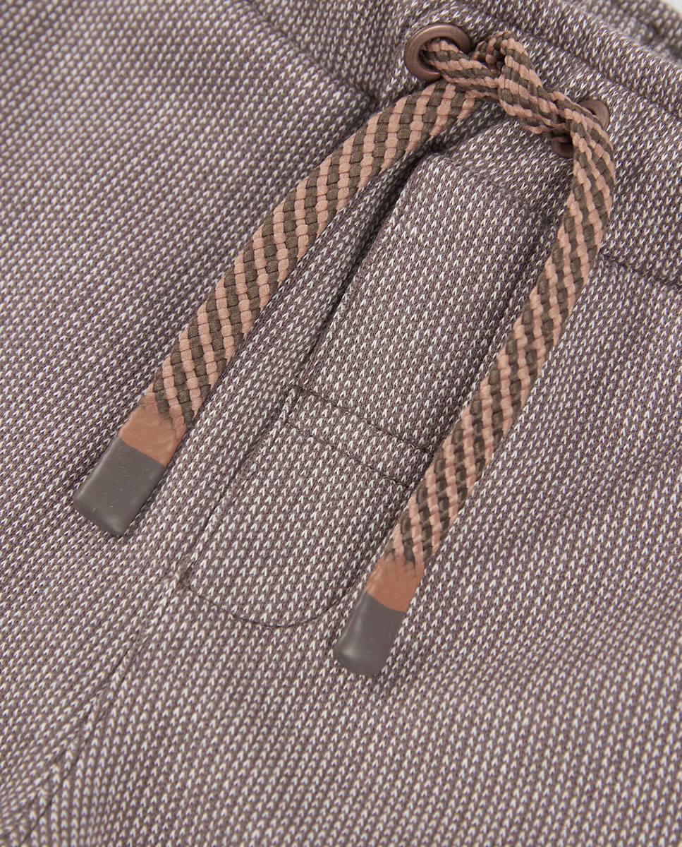 Jogpant com Cintura Subida Boboli Castanho / Laranja-3