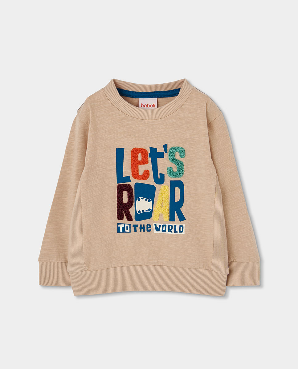 Imagem 0 de Camisola Infantil de Manga Comprida com Estampado Às Riscas