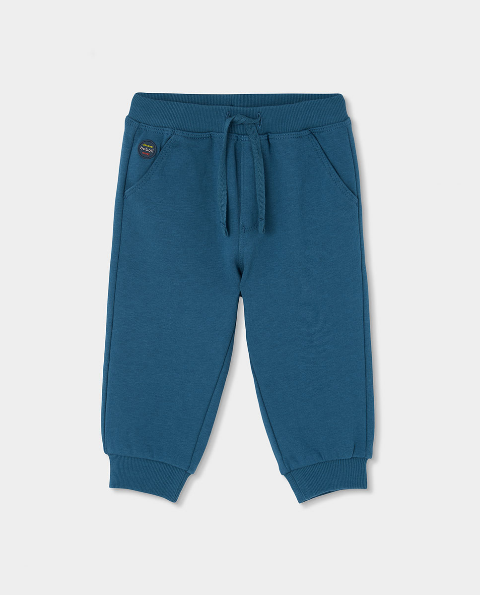 Casaco de Felpa Infantil com Fecho Zip e Gola Semicisne Azul-marinho-4