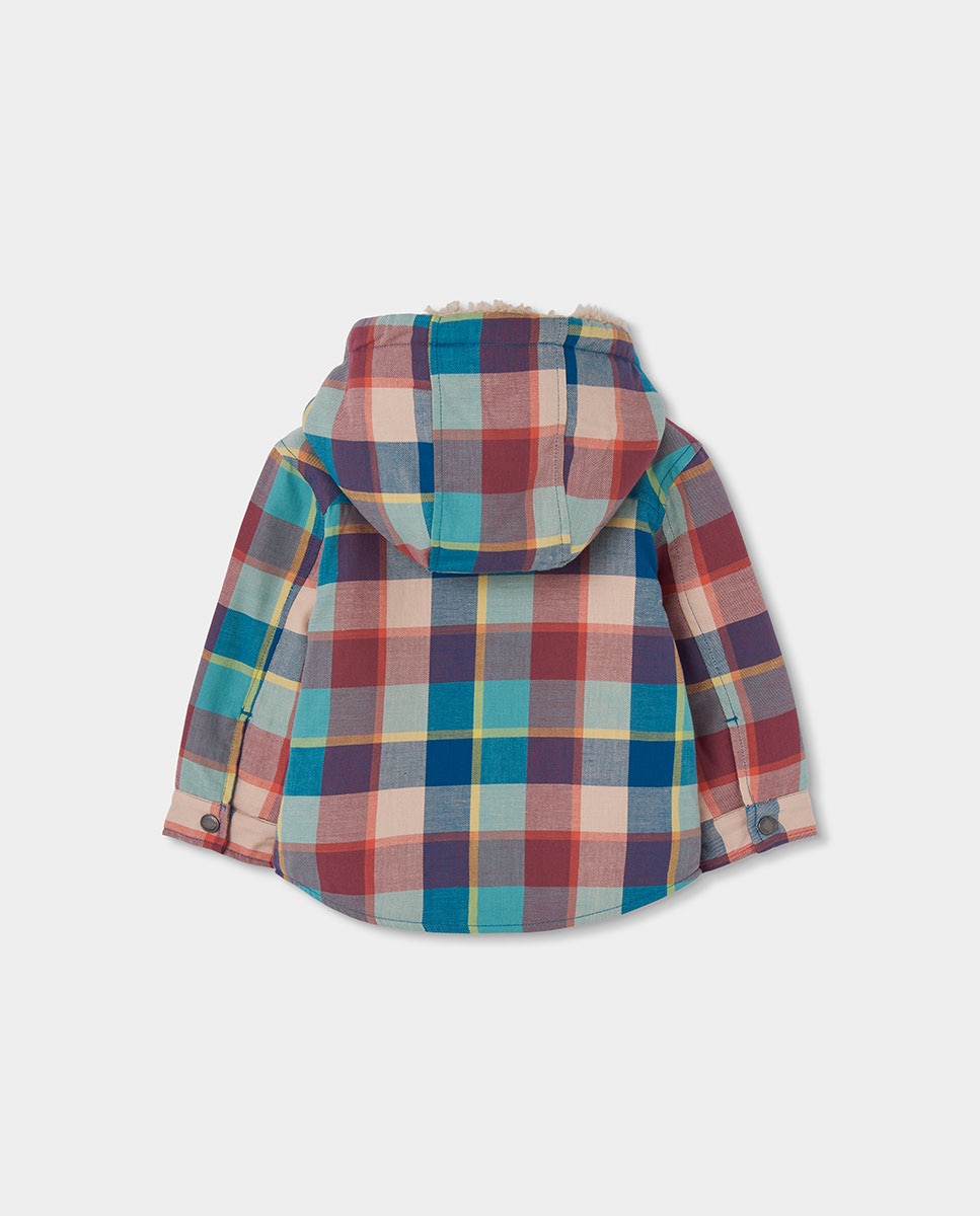 Parka Reversível Infantil com Capuz Desmontável e Fecho Zip Multicolor-2