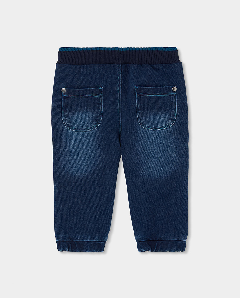 Jogpant Jeans com Cintura Subida Infantil Azul-marinho-2